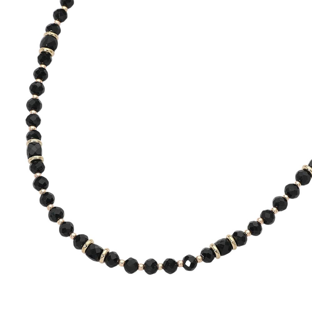 Faceted Beaded Choker Necklace