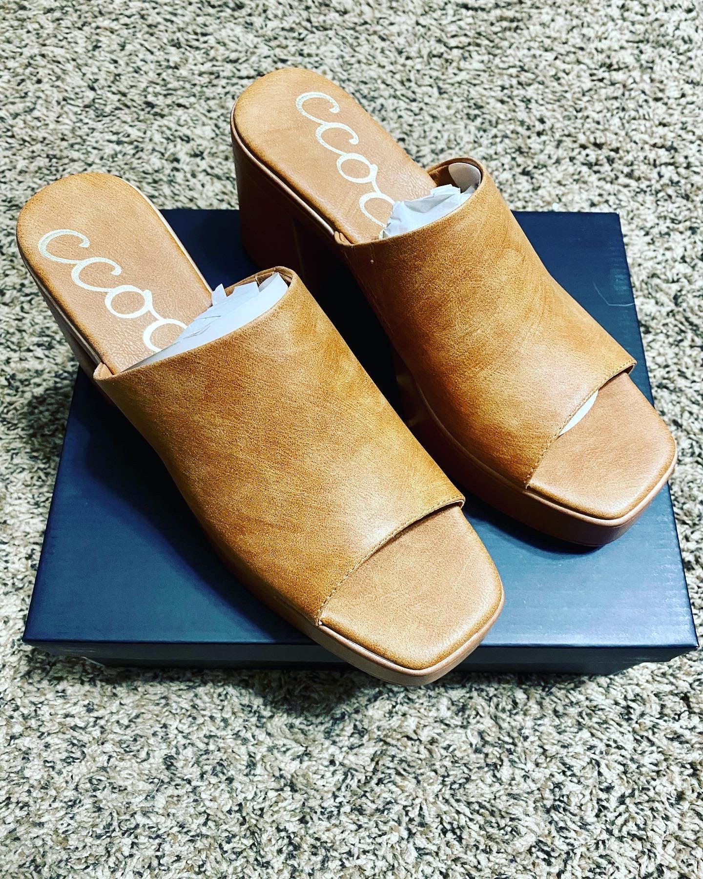 Chunky peep toe sandal