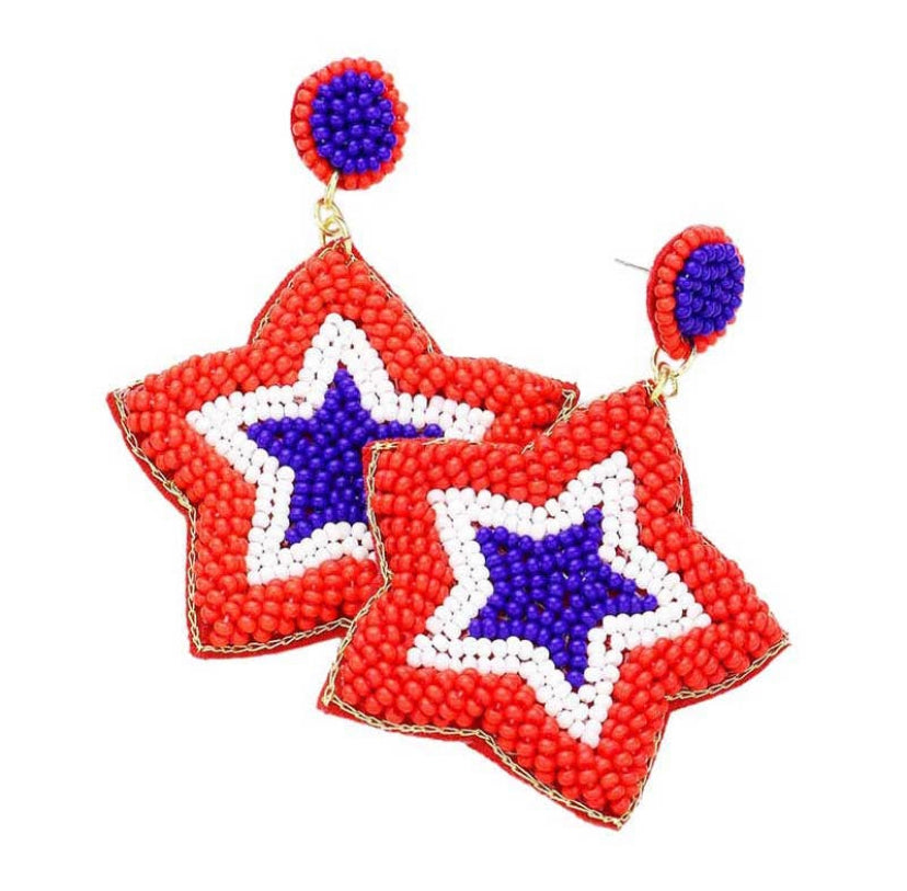 USA Star Earrings