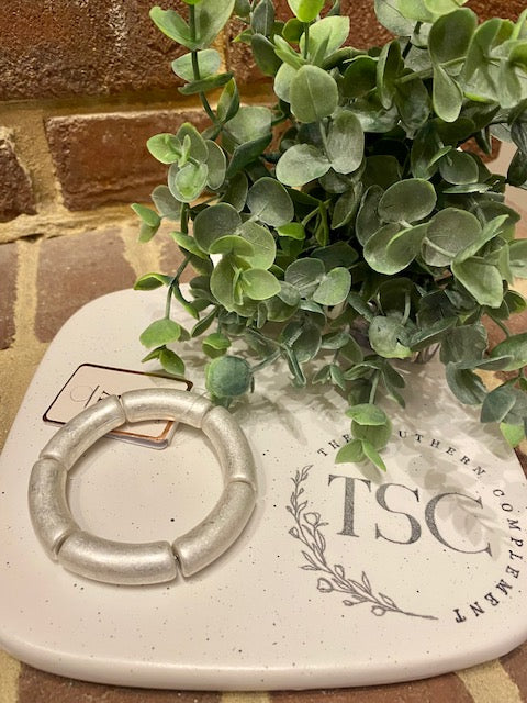 Chunky Stretch Silver Bracelet