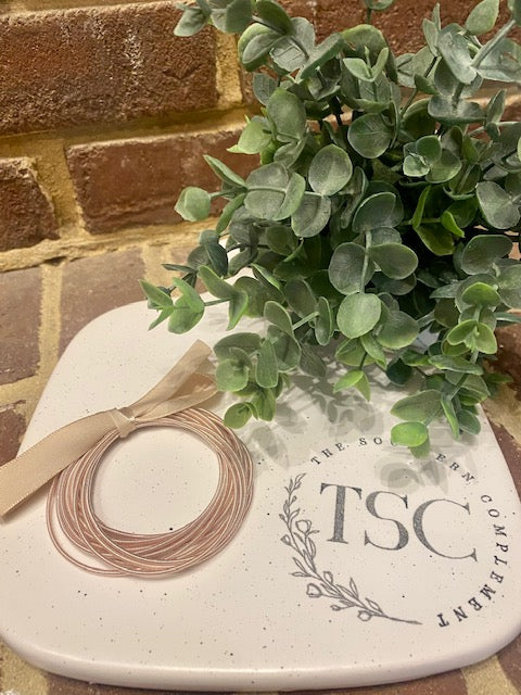 Guitar String Bracelet Stack - Rose Gold