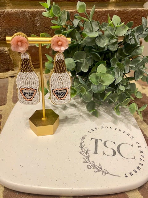 Rose Champagne Earrings