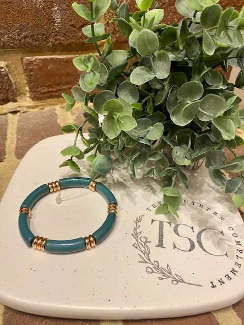 Teal Stretch Bracelet