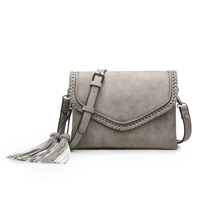 Sloane Flapover Crossbody with Tassel