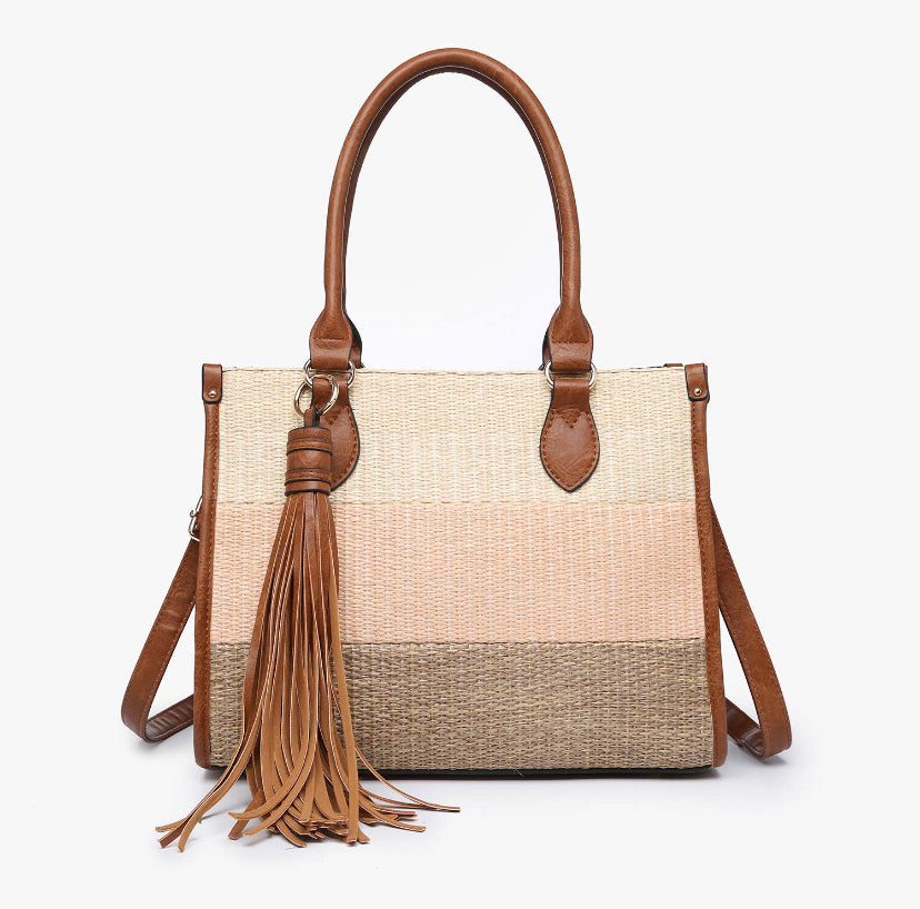 Alma Striped Satchel