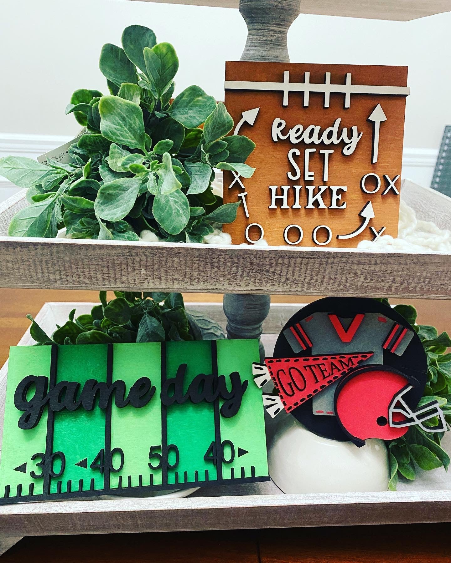 DIY Football Tiered Tray Set