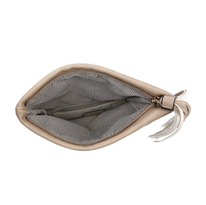 Austin Flapover Crossbody Clutch w/ Tassel
