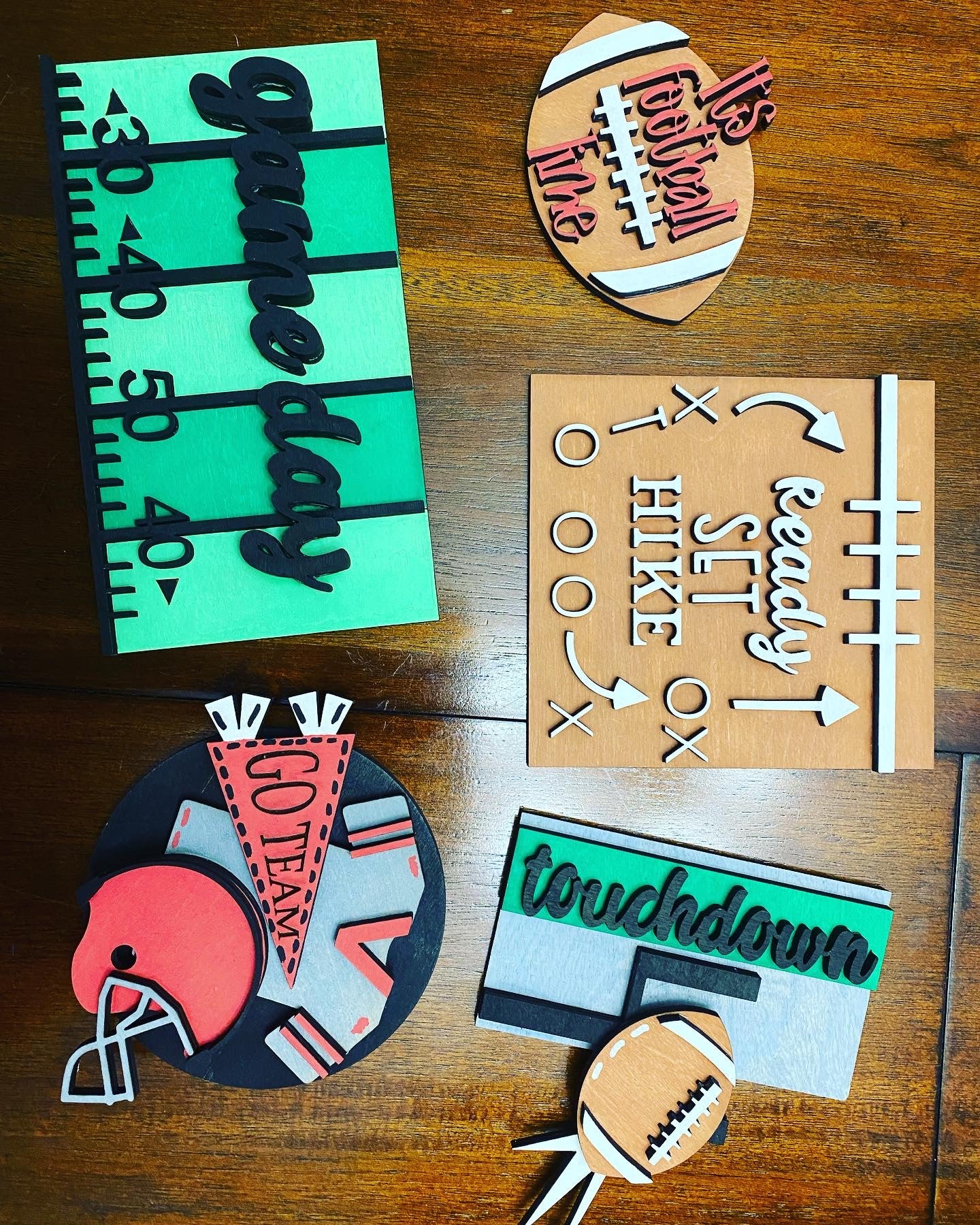 DIY Football Tiered Tray Set
