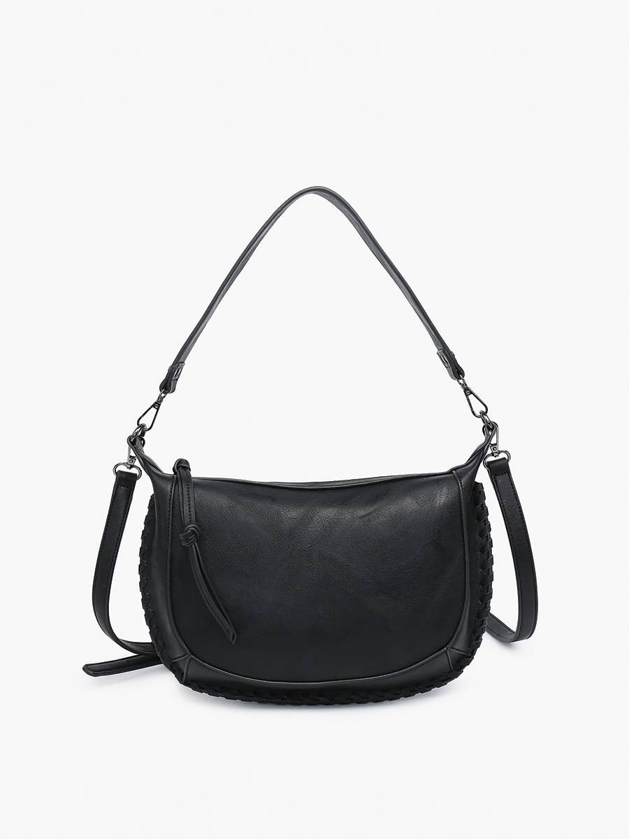 M2508 Sierra Structured Shoulder Bag w/ Whipstitch Detail