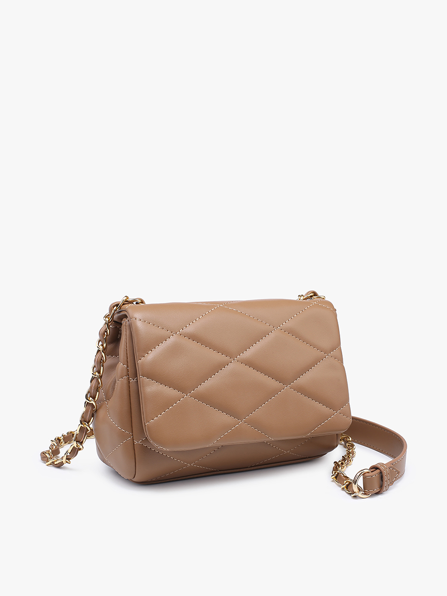 JN2380 Prague Quilted Crossbody w/ Chain Strap