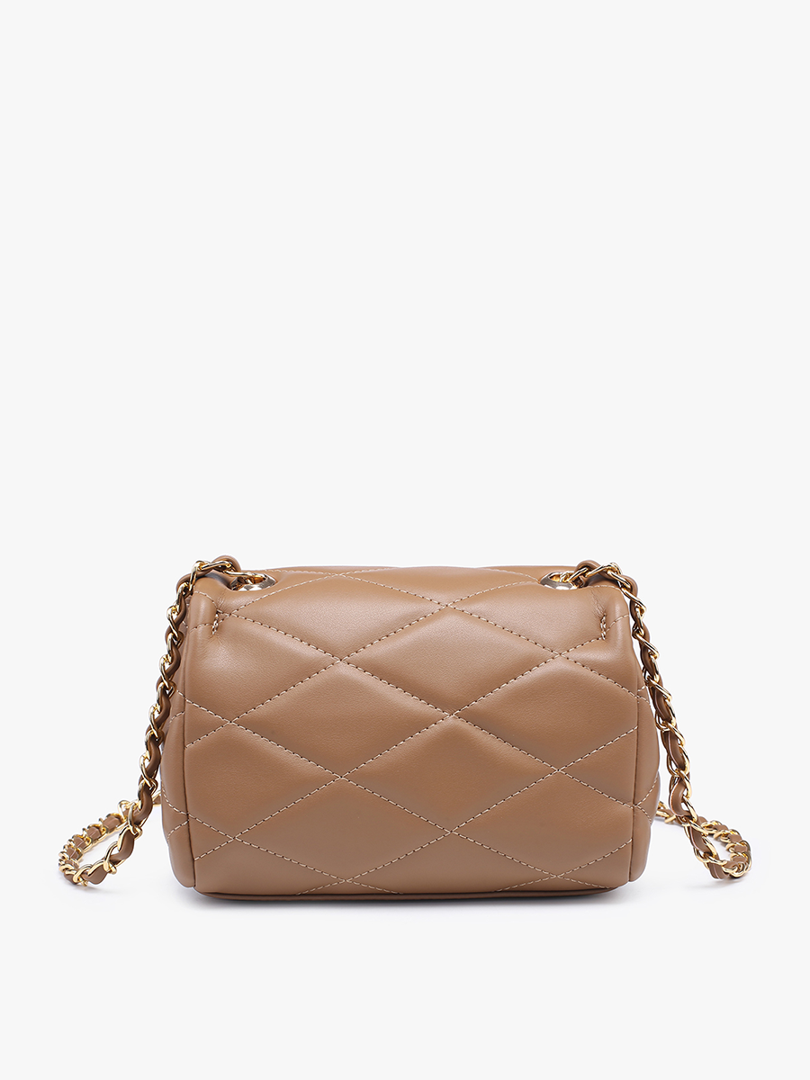 JN2380 Prague Quilted Crossbody w/ Chain Strap