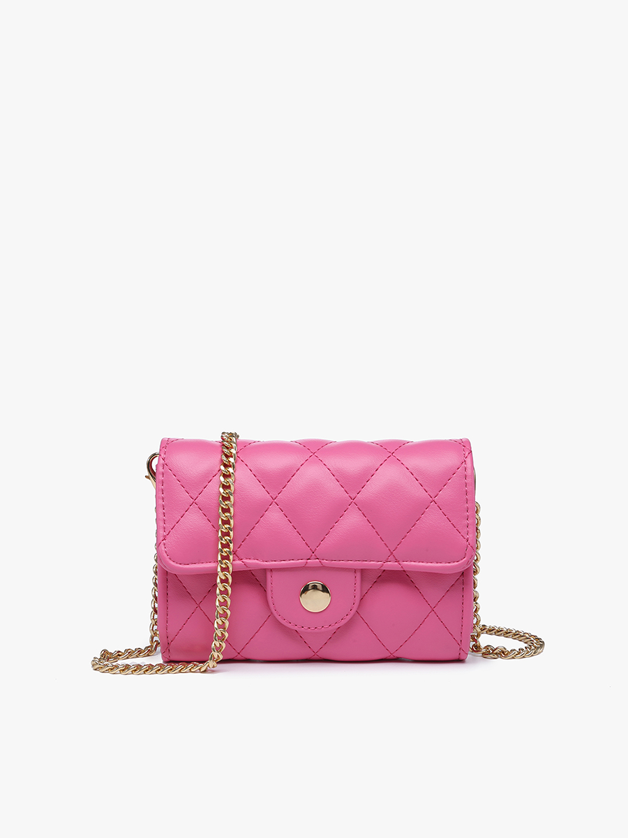 Quilted Clutch/Crossbody w/ Chain Strap