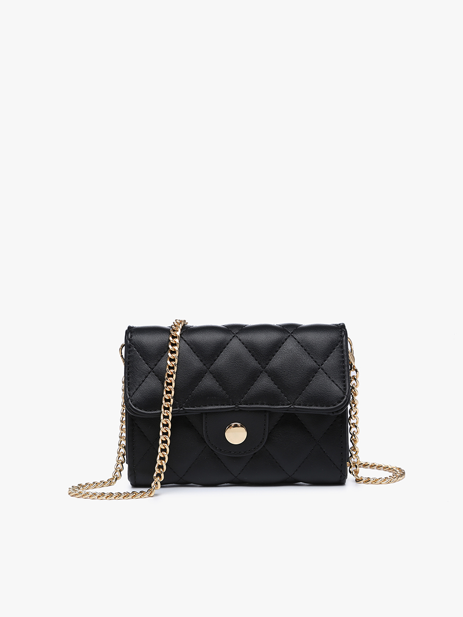 Quilted Clutch/Crossbody w/ Chain Strap